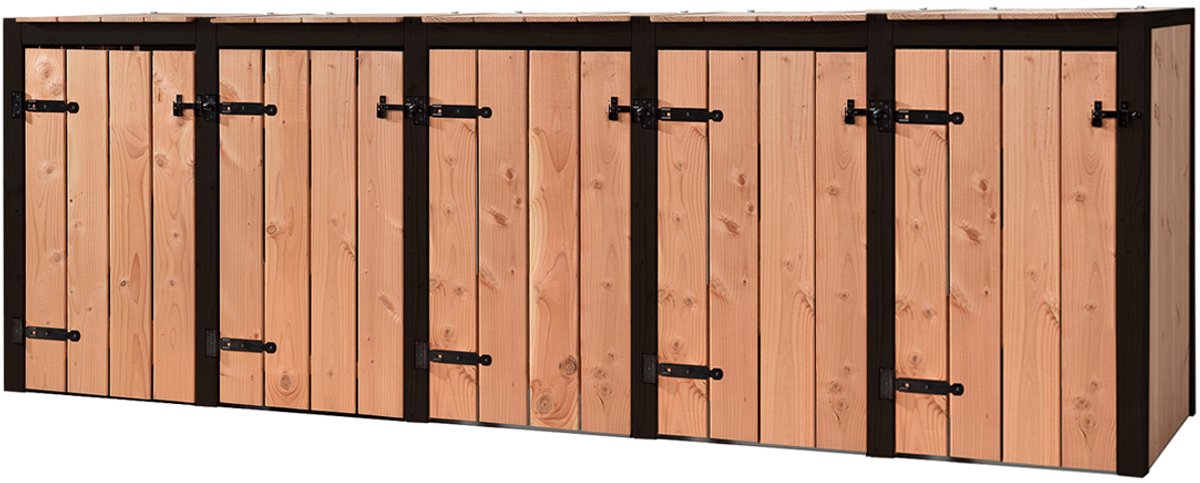 Containerombouw Rosie | Kliko Ombouw Vijfdubbel | Containerberging | Containers kast | Container berging voor 5 kliko's | Wood Selections