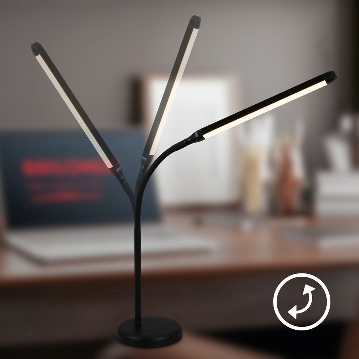 BRILONER Mura - LED Bureaulamp - zwart thumbnail 3