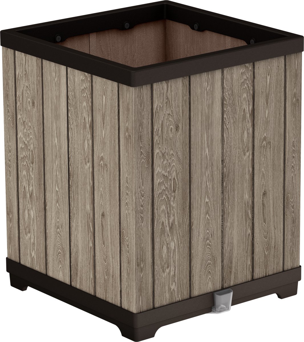 Keter Signature Hoge Plantenbak - Vierkant - 45,5x45,5x55cm - Ashwood