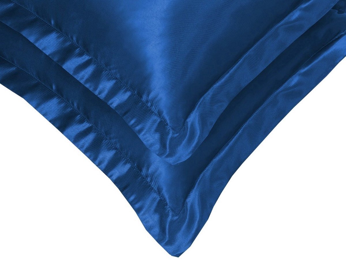 SweetSleeping Kussenslopen - 2 Stuks - 60 x 70cm - Navy blauw - Satijn - Ademend - Huid en Haar Vriendelijk - Glans Satijn - Satijnen Kussenslopen