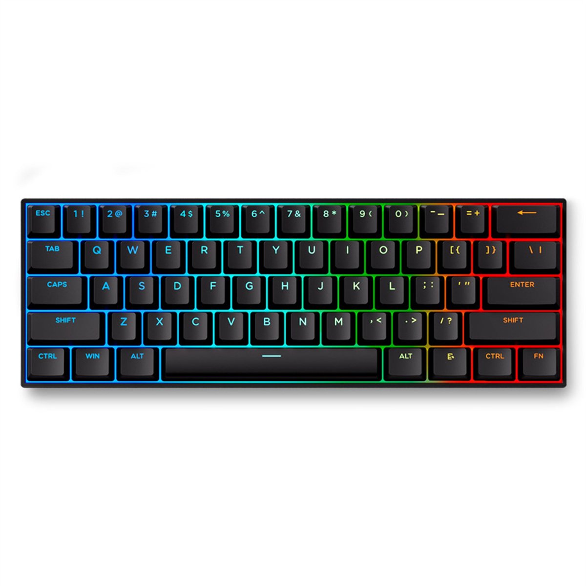 Magnetische Schakelaar Mechanisch Toetsenbord RGB Hot Swap 8K Polling Rate 61 Toetsen 60% Layout USB Bedraad Gaming Toetsenbord - Blue Ice Schakelaar