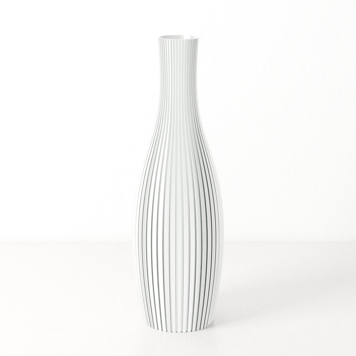 Fleuriek Smalle Hoge Vaas - Silk wit - H30 cm - Dunne Japandi Vaas - Minimalistische designvaas - Decoratieve vaas vensterbank of tafelvaas