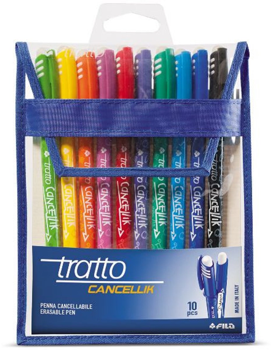 Tratto 834700 gelpen Zwart, Blauw, Groen, Lichtblauw, Lichtgroen, Oranje, Rood, Geel 10 stuk(s)