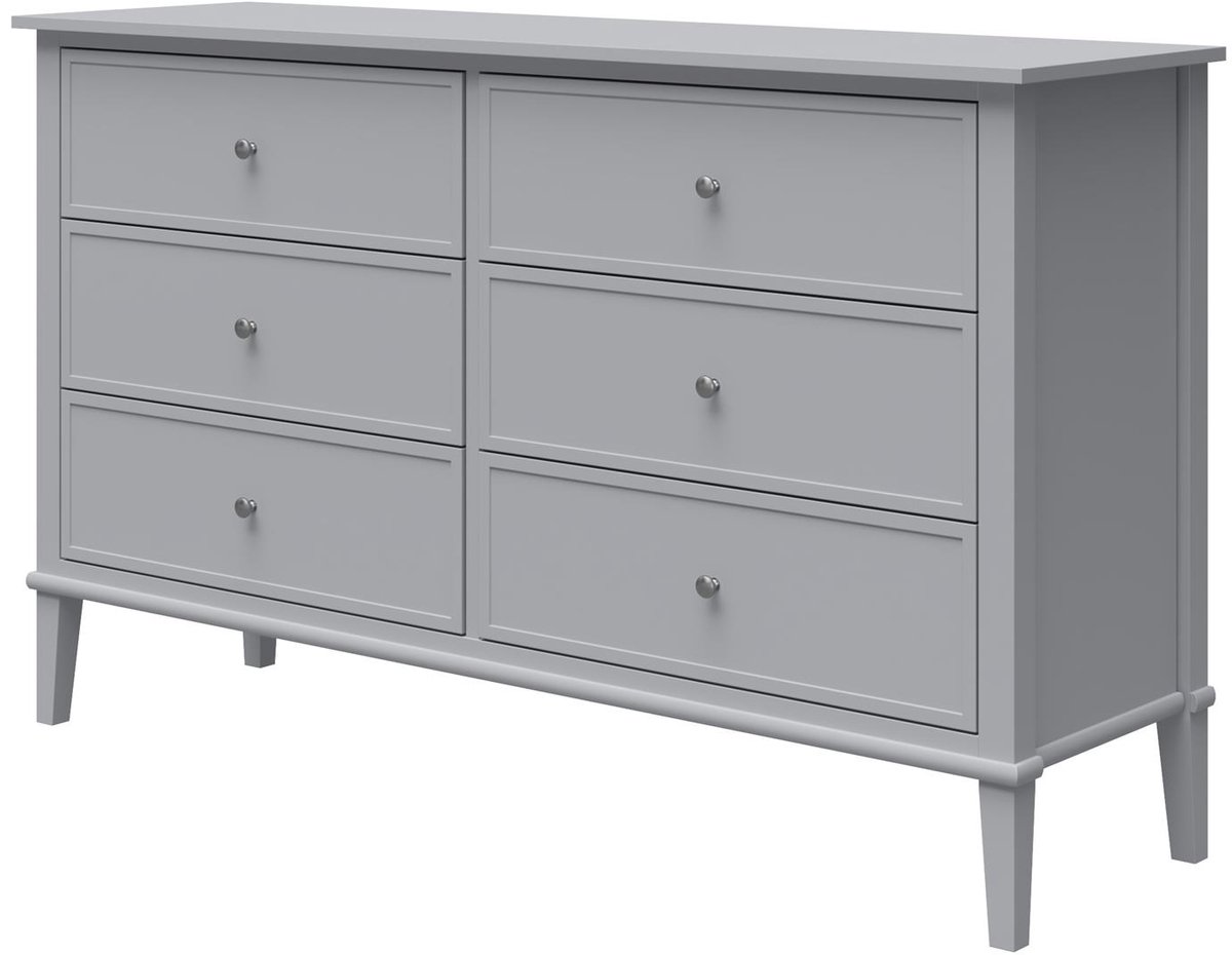 Notio Living Franklin-Commode - 6-laden - Grijs MDF