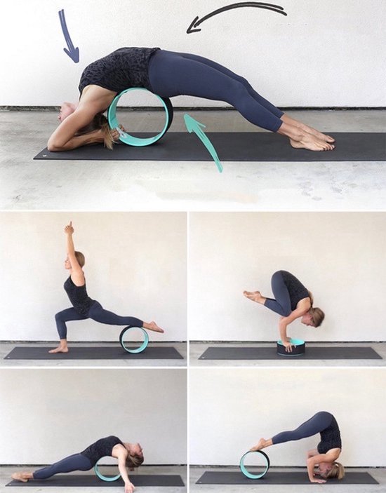 Nixnix® - Yoga Wiel - Groen - Diameter 33 cm - Fitness - Pilates van Merkloos — afbeelding 4