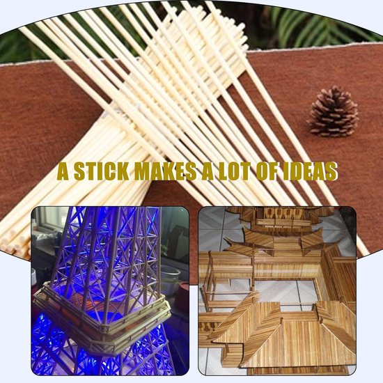 Lot De 10 Tiges Carrées En Bois De 1 Pouce - Idéal Pour L Artisanat Et Le Travail Du Bois