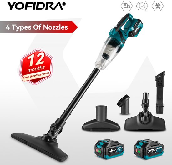Yofidra -Kruimeldief -Stofzuiger- Auto -Camper- Draadloos handstofzuiger 18v accu- Schoonmaken