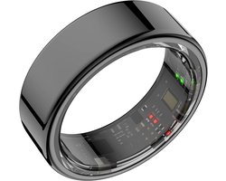 Focus® S1 Smart Ring – Zwart – Maat 8 – Hartslag – Menstruatiecyclus – Slaap Monitor – Slimme Ring – Sport Prestatie – Stappenteller -IP68 Waterdicht – O2 Meting – Dames – Heren – Wearables – Oplaad Case – beschermring