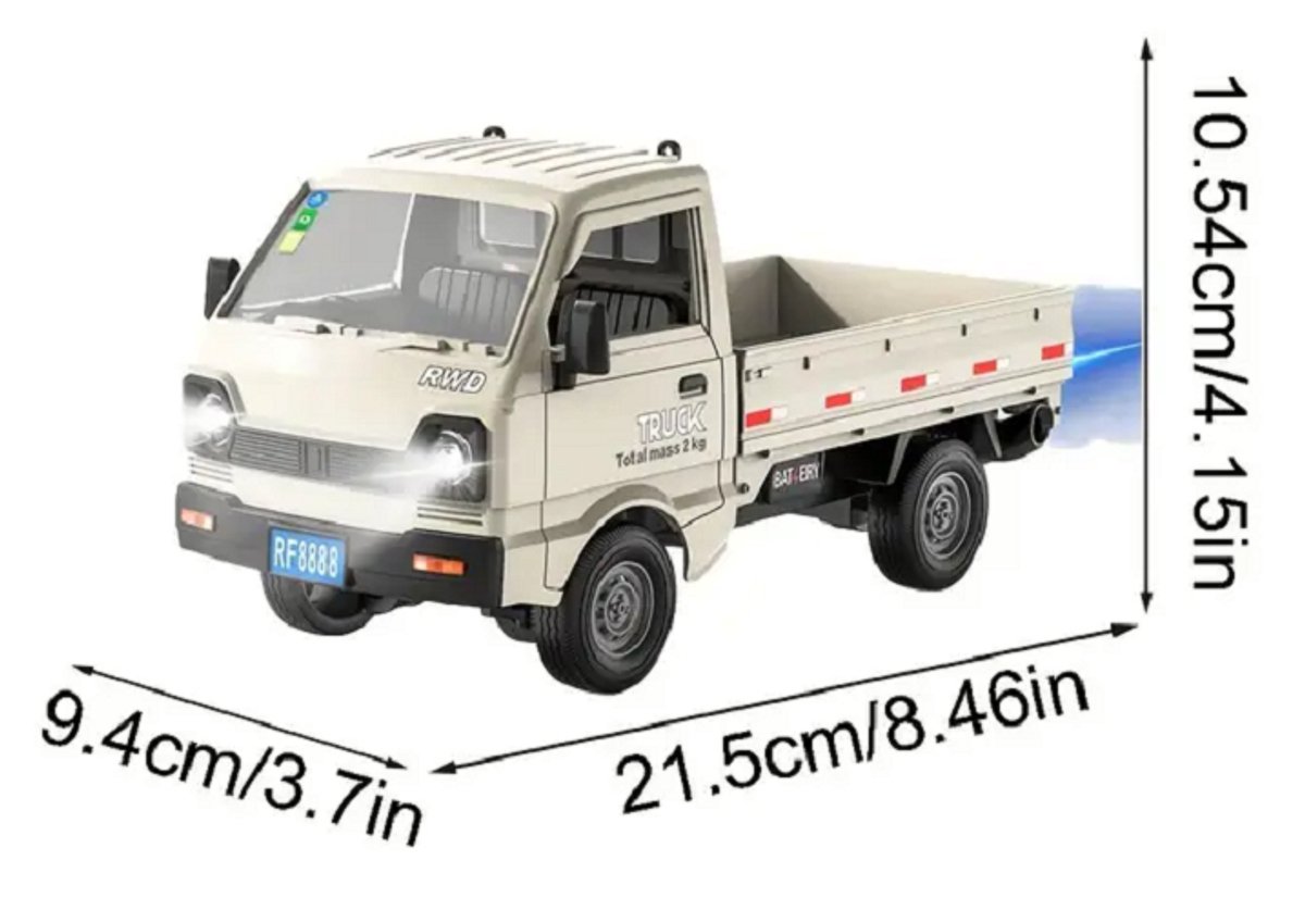 PolkaHome® RC auto, RC truck op afstandsbediening met stoom uitstoot functie. RC drift auto — afbeelding 11