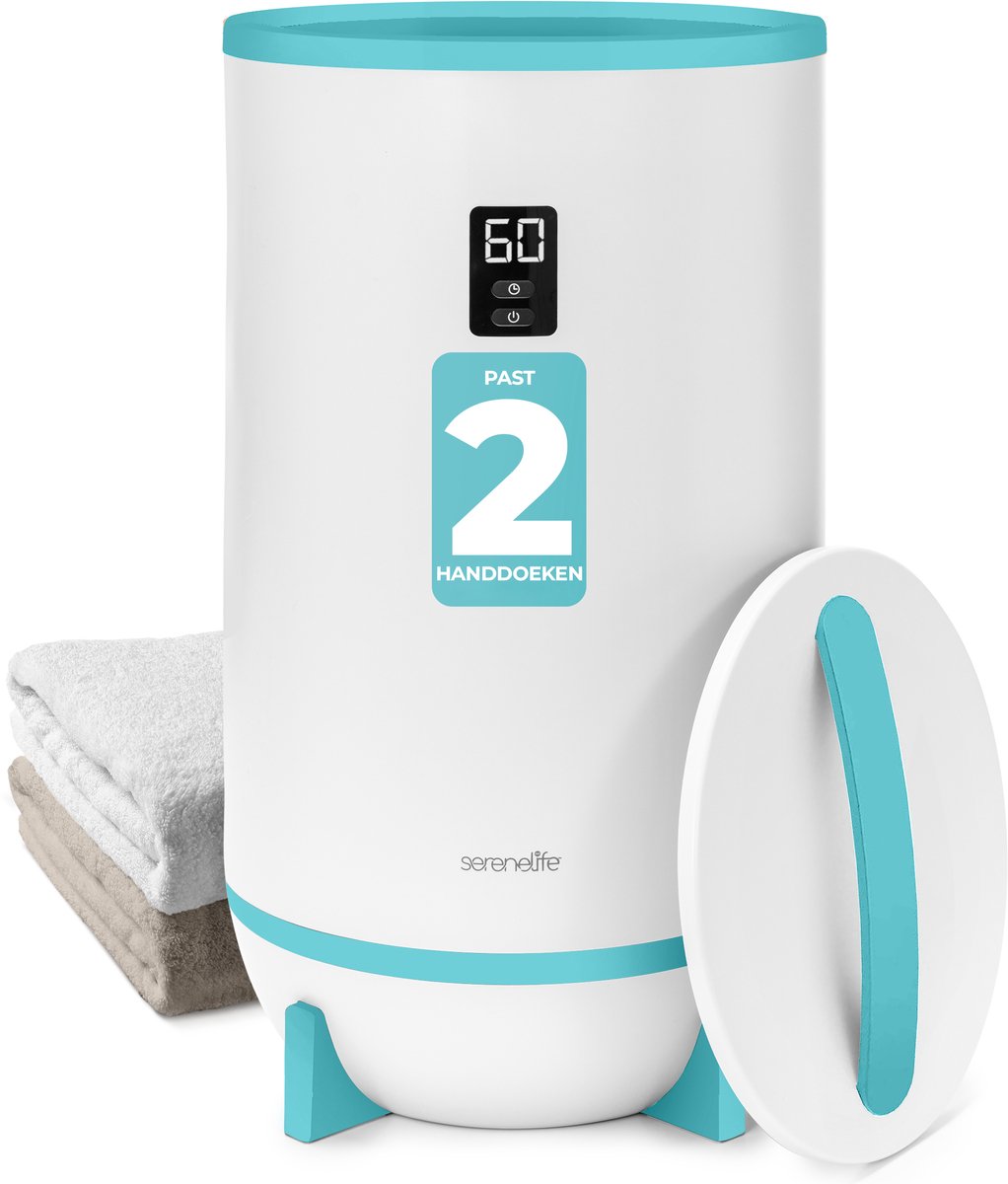 SereneLife Handdoek verwarmer – Elektrische Towel warmer met Geurfunctie – Automatische Uitschakeling – Blauw