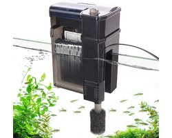Hang On Aquarium Filter - 580 l/h - 7 W - Ultrastil - Met Dubbellaagse Filterkamer - Instelbare Waterdoorstroming - Voor Tanks van 75-185 liter