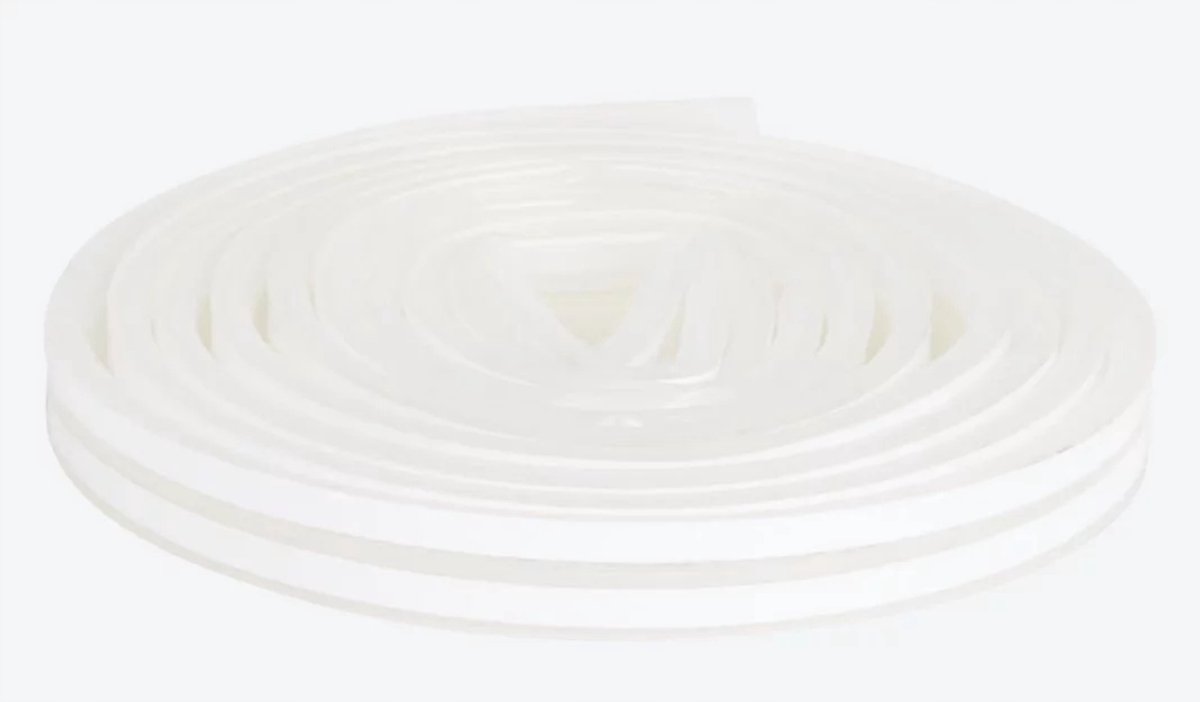 Merkloos - Siliconestrip voor Geluidsisolatie - Zelfklevend - Wit