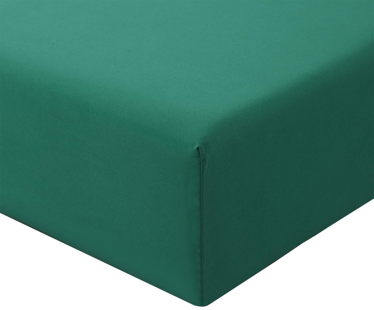 Ibenzoa Ultrazacht Microvezel Hoeslaken voor Comfortabele Nachtrust - Groen, 180 x 200 cm
