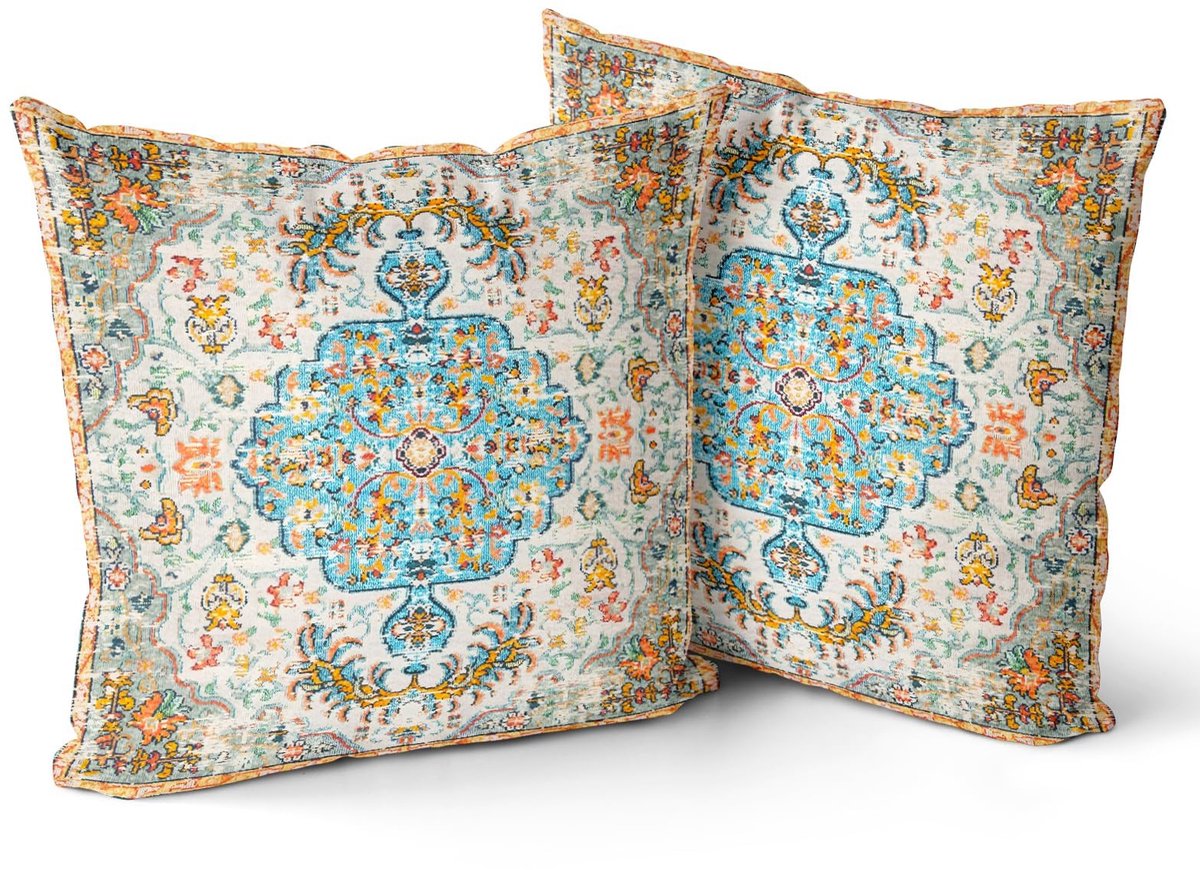 Ibenzoa® Boho Kussenslopen Set van 2, Meerkleurig, Antiek, 45x45 cm