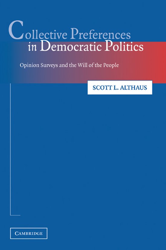 Collective Preferences in Democratic Politics - cover