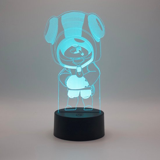 Brawl Stars Leon Nachtlamp - 7 Afwisselende Kleuren - Bureaulamp - Kinderlampje - LED licht - USB Aansluiting