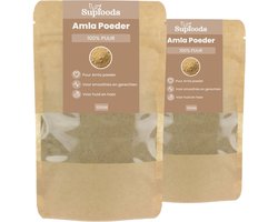 Amla Poeder 100% Puur - 200gram - Gebruik Amla Poeder bij Smoothies, Kruidenthee en Gerechten - Amla is tevens Geschikt als Natuurlijke Gezichtsmasker en Gezichtsscrub