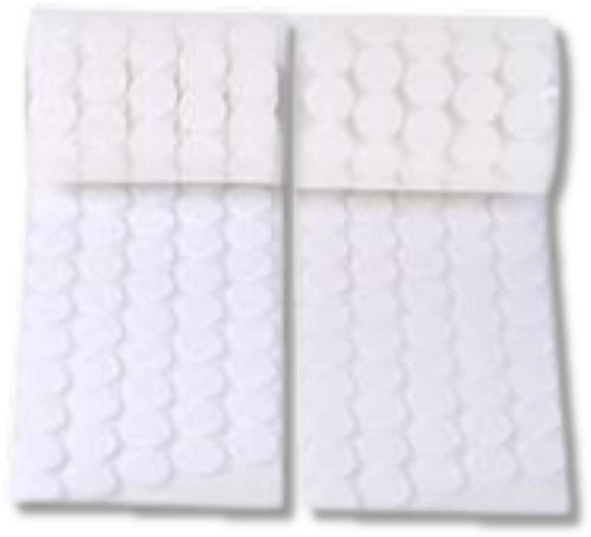 Lot van 90 Paar KLITTENBAND ZELFKLEVENDE RONDJES, Mix in Maten, Diameters 10-20-25-30MM, Kleur Wit, Klittenband Rond