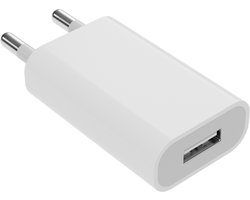 YSONIC Oplader - Universele Lader - USB A Poort Adapter - Type A Stekker - Geschikt voor Apple Samsung Oppo en Meer - Wit