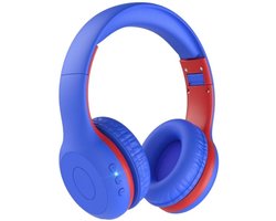 StayPowered Bluetooth Kinderheadset - de Ultieme Kinderheadset met Volumebegrenzing en Verstelbaar Comfort - Hoge Geluidskwaliteit - 40 Uur Batterijduur - Zachte Oorkussens - Licht - Draadloos & Draad - Blauw - Levering Sneller dan Aangegeven!