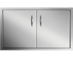 BBQ Dubbele Deur Luxe - RVS - Met Voering - 88 x 48 cm
