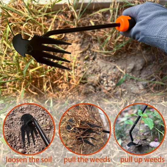 3 stuks Onkruidsteker - Handonkruidsteker - onkruid verwijderaar - Onkruidverwijderaar - plantenwortel verwijderaar - tuinschep van Merkloos	 — afbeelding 2