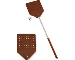 Brute Strength - Leren vliegenmepper - Cognac - 1 stuk - Vliegenvanger - Vliegenmeppers - Leer