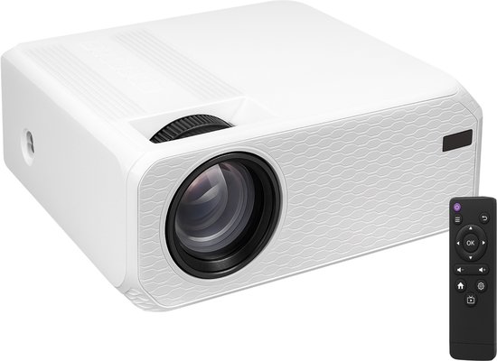 Audyn Beamer - Full Hd 1080P - Draagbare Mini Beamer - Draadloze Projector - Wifi en Bluetooth - Beamers - Hdmi, Usb en Aux - Wit