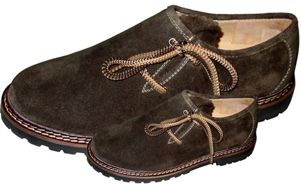 Haus Huberts - Oktoberfest - "Haferl" Schoenen - Leder - Bruin - Maat 46