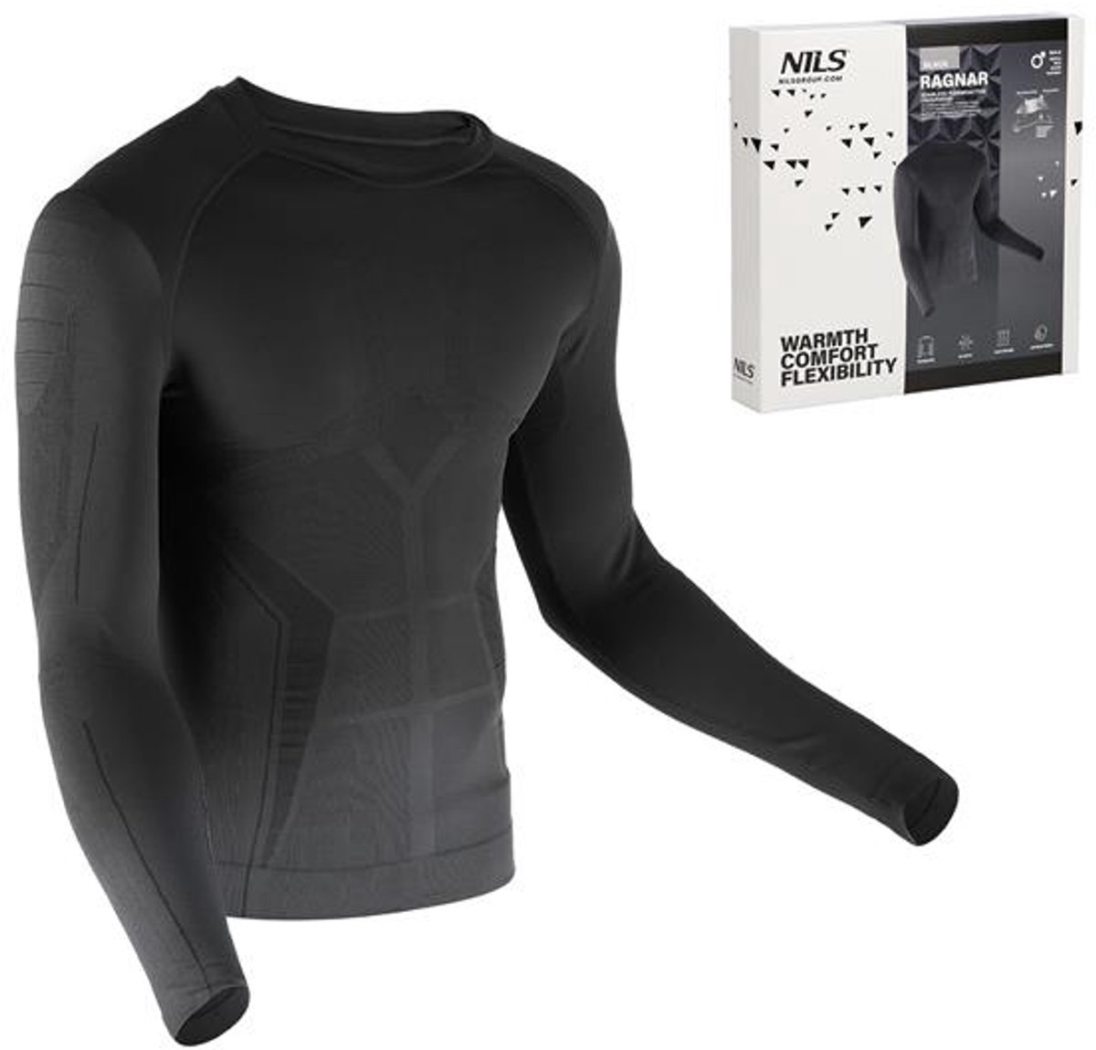 NILS Ragnar - Thermoactief Shirt - Zwart - Mannelijk - 2XL/3XL