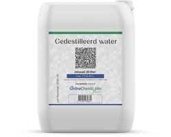 OnlinOnline chemicalien – Gedestilleerd Water – 20 L – Accu Water – Strijkwater – Zuiver en Veelzijdig