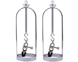 Nooitmeersaai - Tepelstretchers kooi met tepelklem - Metaal - Zilver - 285 gram