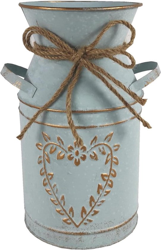 Emaille pot kleine vazen vintage metalen bloemenvaas melkkannetje vaas bloemen en vogels voor bloemen rustieke vaas kleine rustieke vazen Flower Pitcher