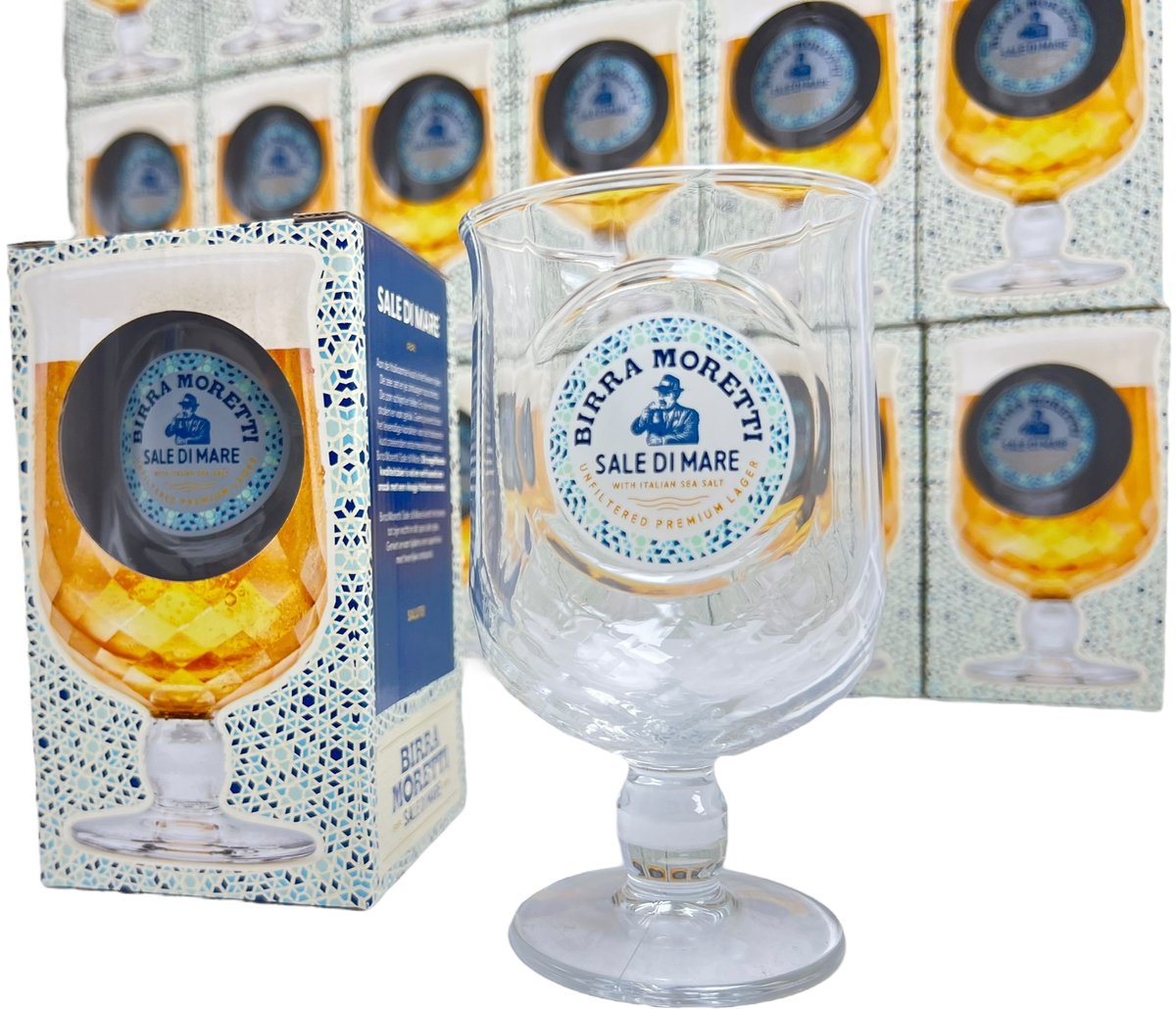 Birra Moretti - Bierglas Sale di Mare 250 ml - 6 stuks
