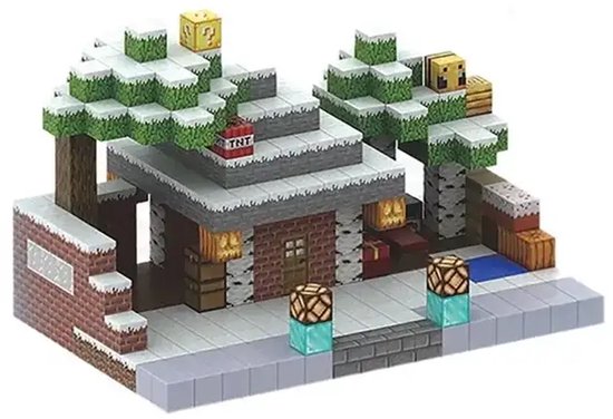 Magnetisch speelgoed bouwstenen Sneeuwhuis 448 stuks XXl pakket voor minecraft fans