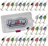 Fish-Xpro Spinner set 31-Delig - Roofvissen - Spinnerset - Blinker set - Kunstaas - incl. Tacklebox