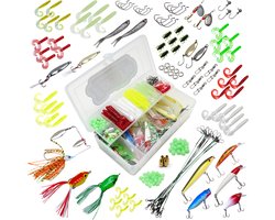 Fish-Xpro Roofvis Kunstaasset 215 -Delig - Kunstaas - Blinkers - Softbaits -Pluggen - Wartels - Visloodjes - Vishaken - Vis spullen - incl. Tacklebox