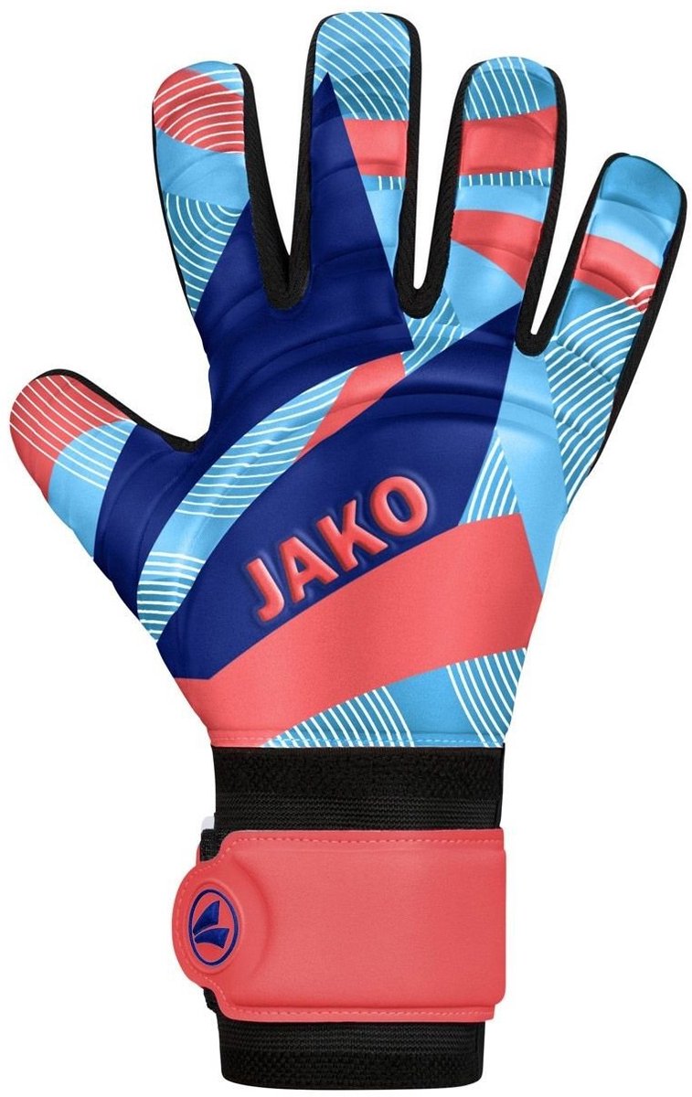 Jako River Basic Junior Rc Keepershandschoenen Kinderen - Koraal / Hemelsblauw / Navy | Maat: 8