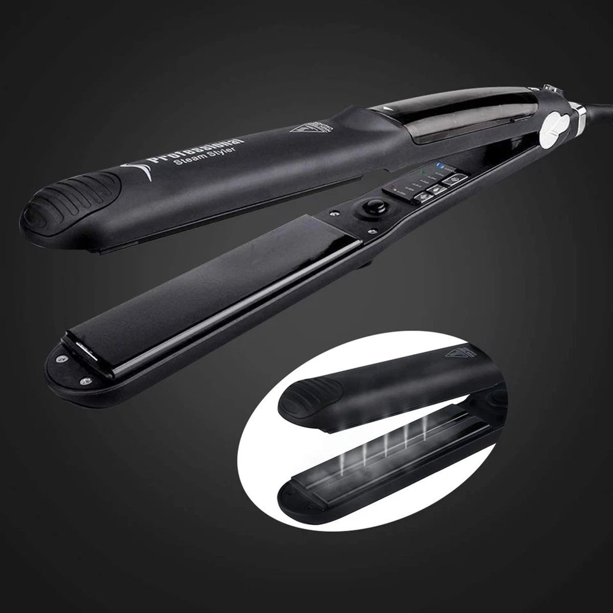 HairLuxury 4.0 - Stoomstijltang - 150℃ t/m 235℃ - Incl. Handschoen - Krultang - Snel opgewarmd - Stijltang 2 in 1 - Steam Active Care - Steam Pod