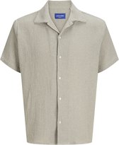 JACK&JONES JORCOBA STRIPE RESORT SHIRT SS SN Heren Overhemd - Silver Sage