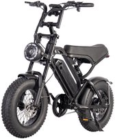 V20 Mini Fatbike – Elektrische Fatbike 2025 – 16 Inch – Legaal op de weg – 50 km Actieradius - Niet opvoerbaar – Hydraulische remmen – Alarm – 2 Jaar Garantie - Zwart