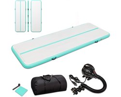 foto van Fitby Airtrack 3 meter - Turnmat - Gymmat - Turnen - Inclusief Elektrische Pomp - Gymnastiek Mat