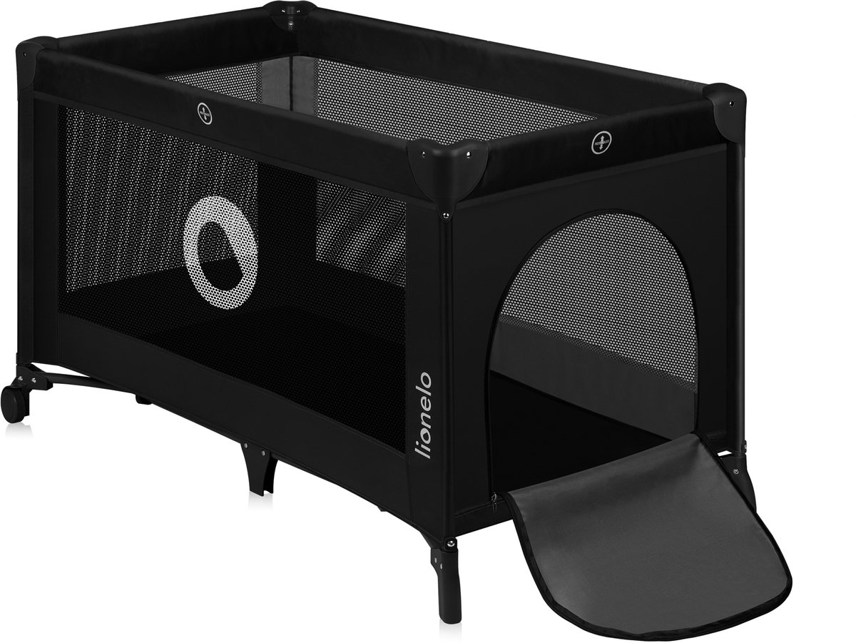 Lionelo Stefi Campingbedje 3 in 1 - Baby Bed / Inklapbare Box / Reisbedje - 60x120 cm - 0-36 maanden / tot 15 kg - MET comfort MATRAS - Zij-ingang met rits - Wielen - Transporttas - Babybed Babybox Ledikant thumbnail 4
