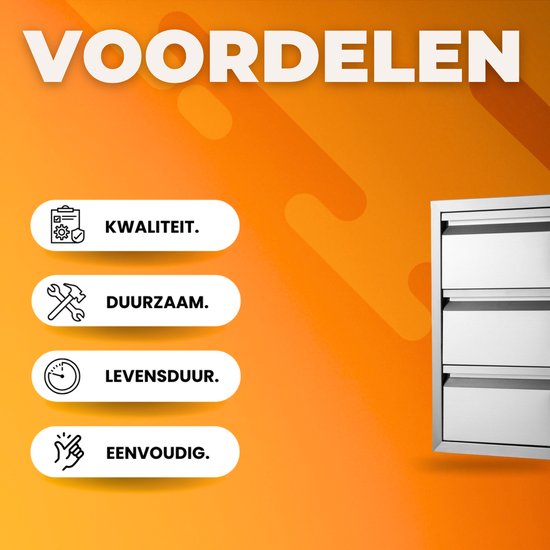 Ladekast Buitenkeuken Luxe - Barbecue - RVS - Voedingskwaliteit - 19,4 kg Opslaglade van Vonroc — afbeelding 2