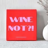 Printazzy - Tuile de couleur avec texte - Pas de vin ?! - Décoration de salon - Sous-verres de Verres à vin - Cadeau pour la fête des mères et une petite amie