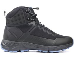 Exani COLE HI - Heren schoenen - Zwarte, Waterdichte Hoge Wandelschoenen met Blauwe Accenten & Ademend Membraan