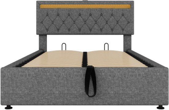 Moimhear Gestoffeerd bed, 180 x 200 cm, tweepersoonsbed, hydraulisch