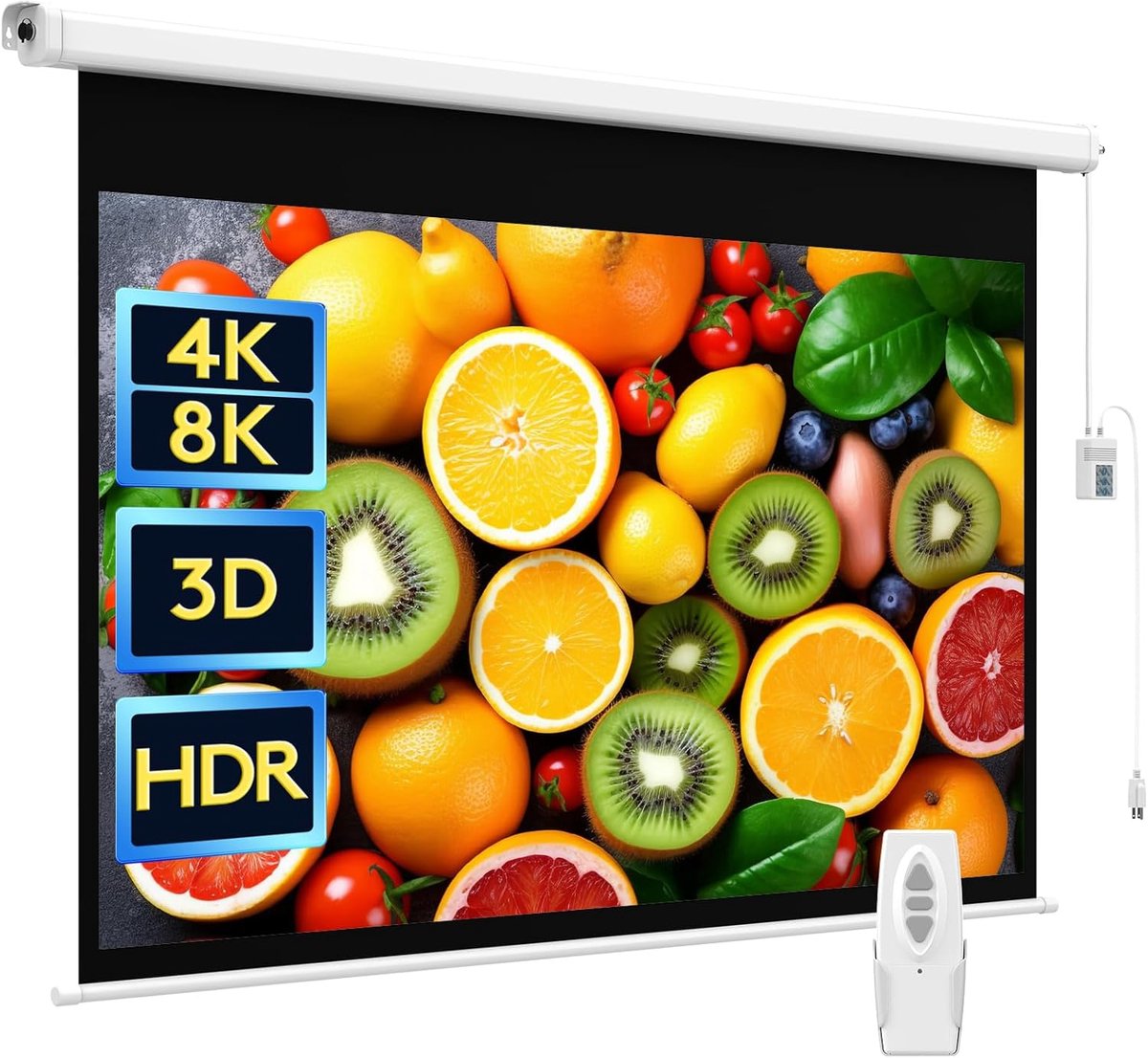 100 inch Elektrisch Projectiescherm 16:9 voor Thuisbioscoop en Kantoor