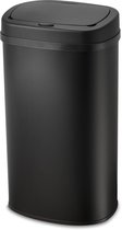 Bol.com Prullenbak 60 Liter - Touch Bin - Vuilnisbak - Metaal - Zwart aanbieding