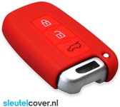 Autosleutel Hoesje geschikt voor Hyundai - SleutelCover - Silicone Autosleutel Cover - Sleutelhoesje Rood